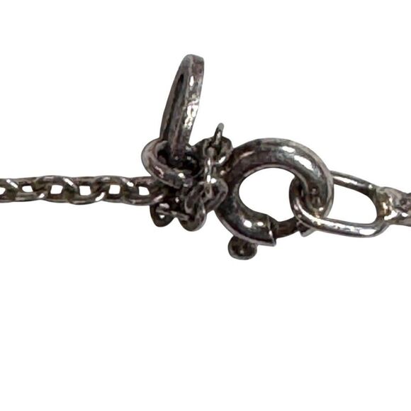 VTG Sterling Silver Pendant Necklace Coral Red Silver Mayan Calendar 22" Chain - Picture 5 of 8